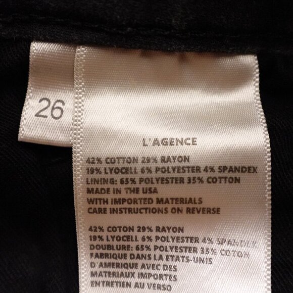 L'agence jeans Margot skinny high rise‎ women's 26 black distressed - Picture 11 of 14